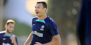 Edin Dzeko with new training kit