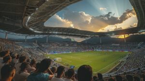 People soccer stadium